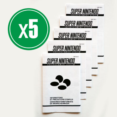 Livret d'instructions Super Nintendo SNES (x5)